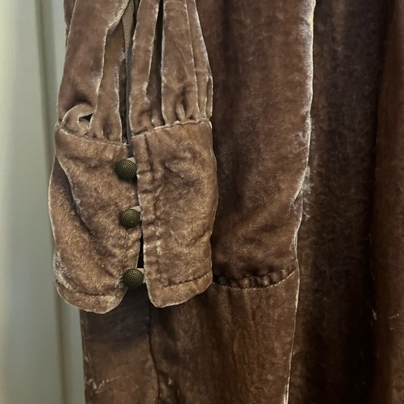 Anthropologie Holding Horses Velvet Button Shirt Dress - Picture 12 of 13